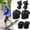 Black, variant on Protective Gear Knee Pads Set for Kids - 6 Adjustable Elbow and Knee Pads Included for Sports and Injury Prevention
