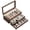 Light Taupe, variant on 3-Layer Knife Display Case, Knife Collection Display Holder with Glass Lid & Drawers (Black)