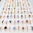 thumbnail image 4 of K-KED 30Pcs Wholesale Colorful Crystal Mixed Rings Bulk Finger Band Ring Delicate Jewelry Lot, 4 of 9