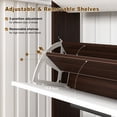 thumbnail image 5 of MAYEERTY Narrow Shoe Storage Cabinet with 3 Flip Drawers, Freestanding Organizer for Entryway, Walnut, 5 of 6
