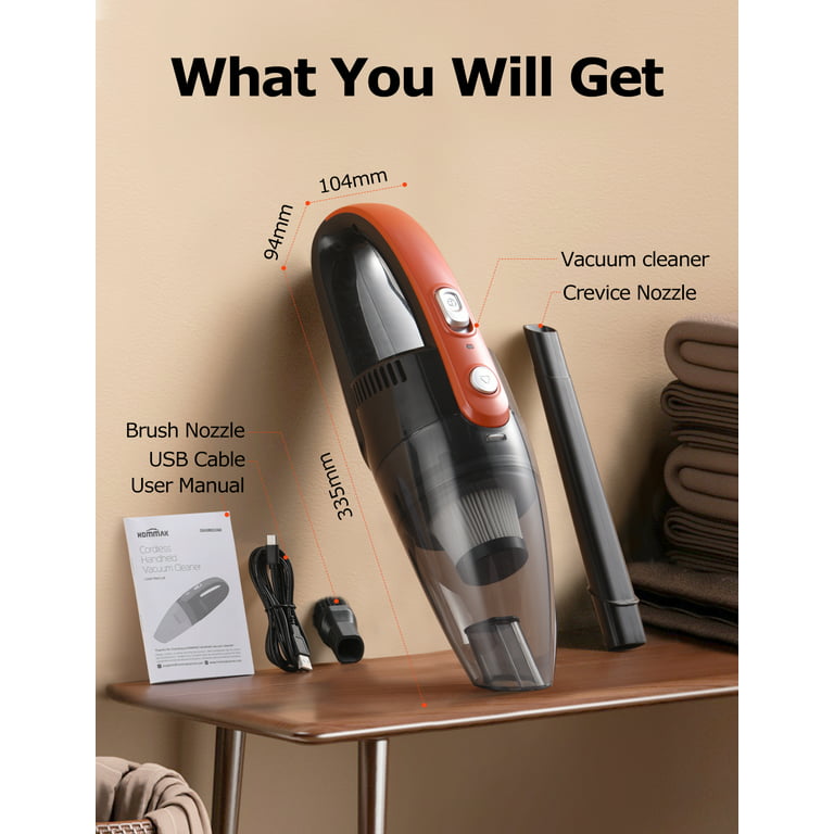 Hand Vacuum Cleaner Cordless Portable Handheld Vacuum Rechargeable