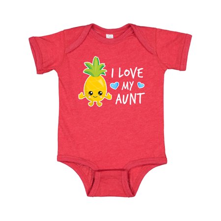 

Inktastic I Love My Aunt with Pineapple Gift Baby Boy Bodysuit