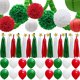 thumbnail image 1 of Set de decoración para fiestas KAXIXI 43 piezas con globos linternas y pompones, 1 of 7