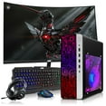 thumbnail image 1 of Restored HP Gaming PC Desktop Computer – AMD Pro A10-9700,GT 1030 Graphics,8GB RAM,1TB SSD,27 Inch Curved Monitor,RGB Keyboard with AI Copilot,Mouse,WiFi,RGB Headphone,Windows 11 (Refurbished), 1 of 9