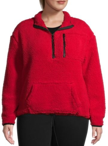 pink sherpa pullover walmart
