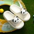 thumbnail image 2 of ZHOGXU Baby Girls Slippers Soft Eva Indoor Outdoor Casual Non- With Cute Panda Print Comfortable Lightweight Sandals,White,2.5-3 Years, 2 of 4