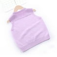 thumbnail image 5 of Zshosam Baby Kids Sweater Vest Soft School Uniform Sleveeless Waistcoat Vest(Purple,11-12 Years), 5 of 6