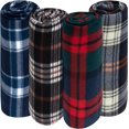 thumbnail image 2 of Pack Bulk Plaid Sherpa Fleece Throw Blankets 50 x 60 for Wedding Guests, Homeless, Pets | Plaid Fleece Throw Blankets Bulk, 2 of 10