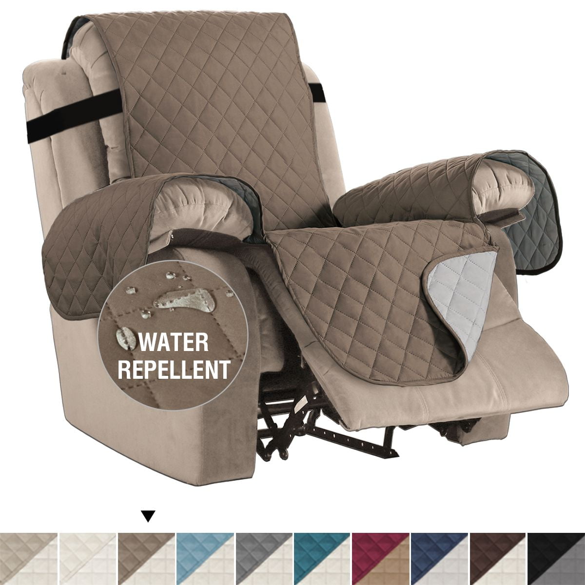 PrimeBeau 1Piece Reversible Quilted Recliner Pet Cover Protector