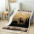 thumbnail image 2 of YST Bear Deer Fleece Blanket Baby 30x40 inch,Rustic Elk Moose Mountain,Sherpa Blanket for Teens Adults,Wood Plank Decorative Plush Blanket,Hunting Animals Pine Throw Blanket for Sofa Bed Couch, 2 of 5