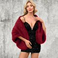 thumbnail image 6 of KANG Faux Shawl Wrap For Elegant Soft Warm Winter Stole Evening Party Wear Fashionable Cozy Outerwear, 6 of 9