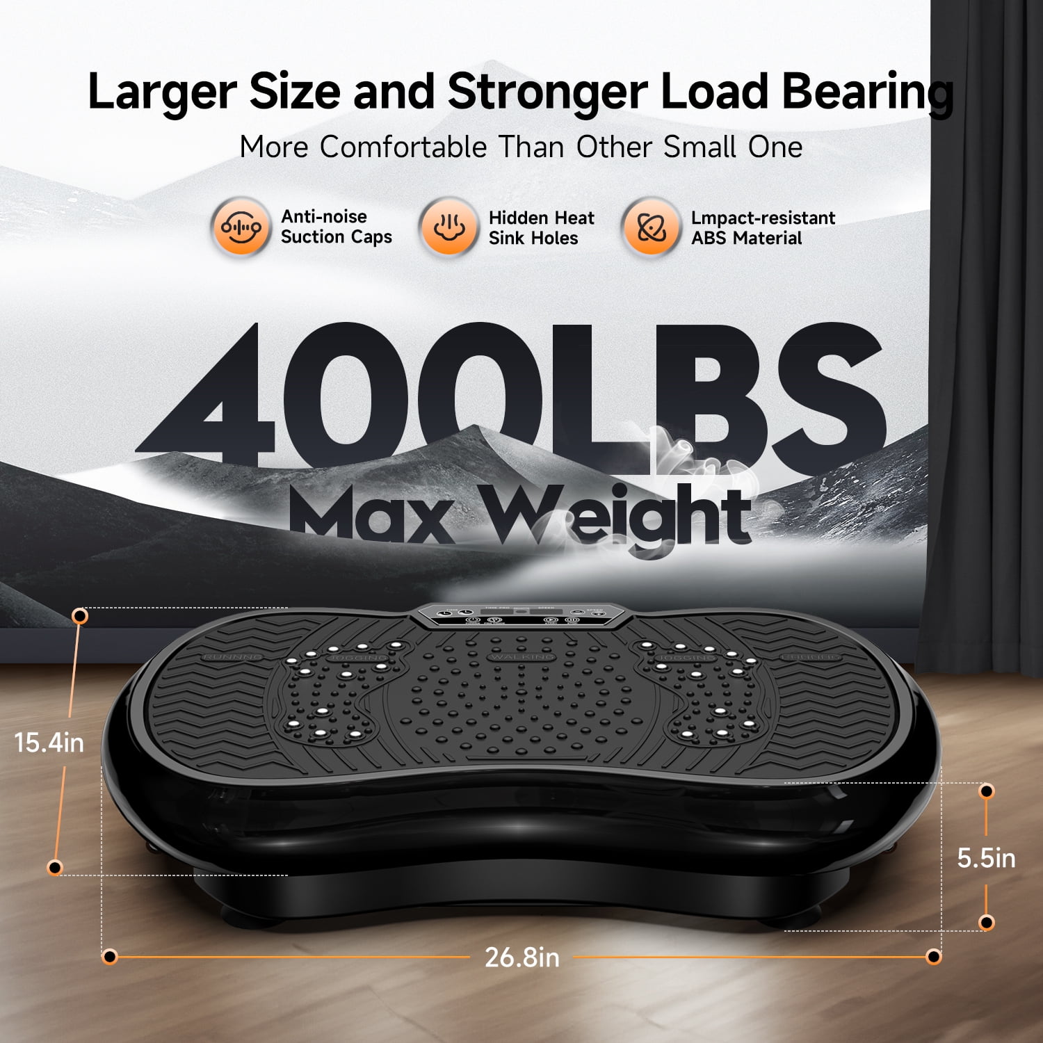 LNOW Vibration Plate Exercise Machine, Vibrating Muscle Toner for Fat Burning, Whole Body Workout Vibration Platform with Bluetooth & Massage Pedals for Home Fitness 400lbs