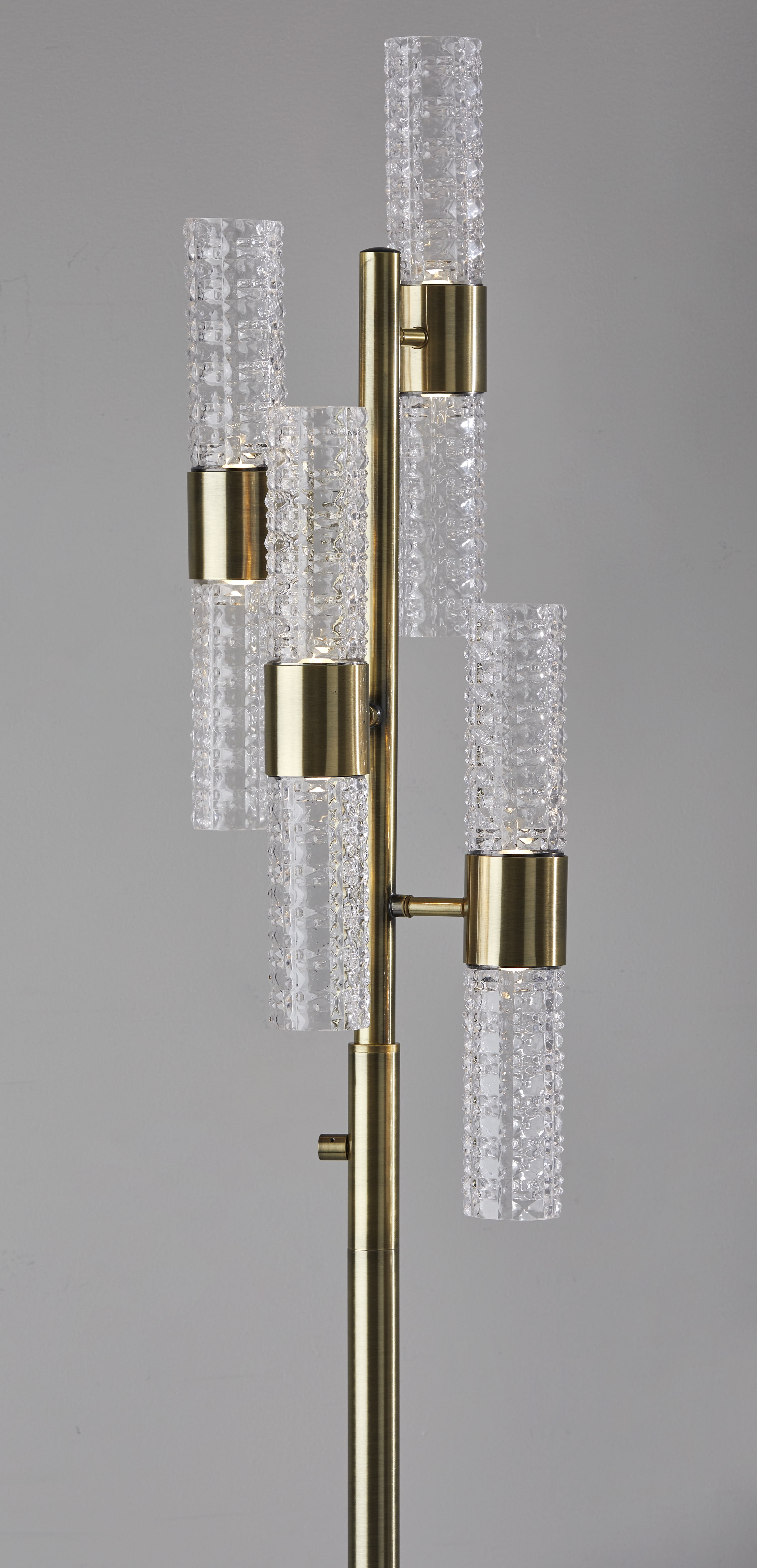Harriet LED Floor Lamp with Antique Brass Finish