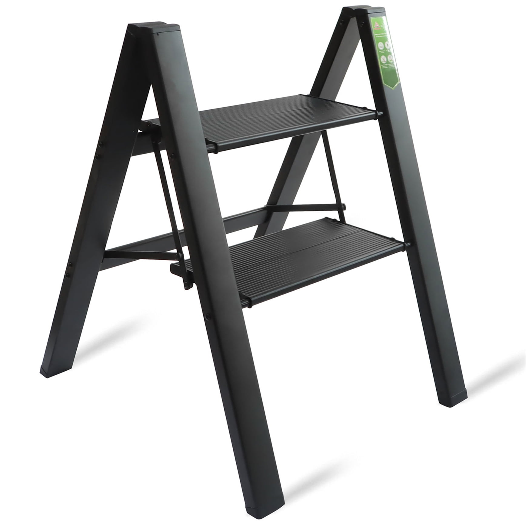 netuera 2 Step Ladder Folding Step Stool with AntiSlip Pedal Aluminum