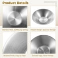 thumbnail image 4 of 4 Pcs Stainless Steel Dinner Plates, 8.3 in, Salad Bowls, Spaghetti Serving Platters, Catering Trays, Metal Camping Plates Set, Drop Resistant & Stackable, 4 of 6