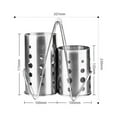 thumbnail image 4 of unbranded 3Ud Organizador De Cubiertos Acero Inoxidable Con Agujeros Plateado Para Cocina, 4 of 8