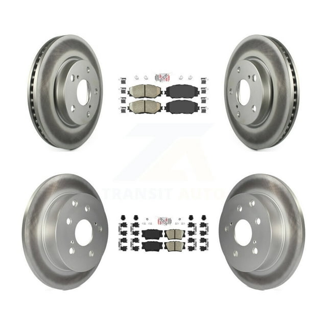Transit Auto Front Rear Ceramic Pads and Coated Disc Brake Rotors Kit for Car Toyota RAV4 Lexus HS250h KGA-101204