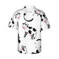 thumbnail image 3 of Balery Cute Cow and Milk Stains Print Men's Hawaiian Shirts Short Sleeve Beach Shirt Relaxed Fit Vacation Button Down Shirts-Medium, 3 of 9
