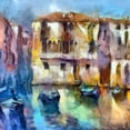 thumbnail image 2 of Bolokofsky, Ronald 12x12 White Modern Wood Framed Museum Art Print Titled - Venice Dreams, 2 of 4
