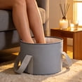 thumbnail image 4 of Euaioeiu Foldable Foot Spa Bath Basin Collapsible Soaking Tub Portable Foot Soaker Bucket for Travel Camping Home Relaxation Foot Care Therapy Stress Relief Hot Cold Water Soak, 4 of 6