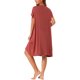 thumbnail image 3 of INSPIRAR CHIC Camisones de Mujer Ropa de Dormir de Algodón Camisa de Dormir Suelta de Manga Corta Camisón Acogedor XL Rojo Ladrillo, 3 of 6