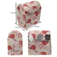 thumbnail image 4 of Botanic Stand Mixer Cover, Meadow Flourishing Blooms Along Birds Spring Essence Revival Themed Layout, Kitchen Appliance Organizer Bag Cover with Pockets, 5 Quarts, Scarlet and Ivory, by Ambesonne, 4 of 4