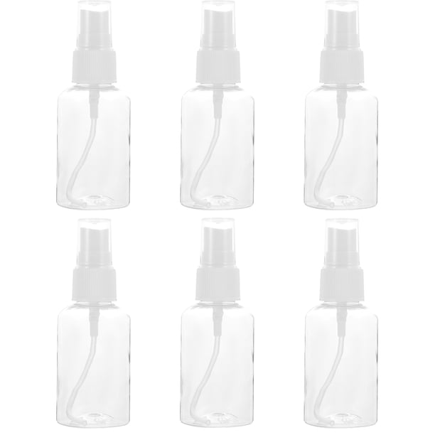 6Pcs 50ml Botella de muestra de plástico vacía Contenedor Tarro Vial con tapa abatible Perfecto para emulsión de gel de ducha de agua emoliente (tapas para color Ramdom)