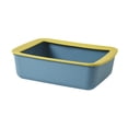 thumbnail image 2 of Caja de arena para gatos, inodoro portátil para mascotas, contenedor de arena para gatos para varios gatos Azul Amarillo, 2 of 9