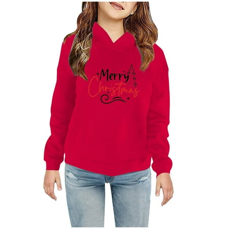 

Herrnalise Toddler Boys Christmas Sweatshirts Hoodies Christmas Prints Pullover Tops Kids Hooded Sweaters Xmas Outerwear
