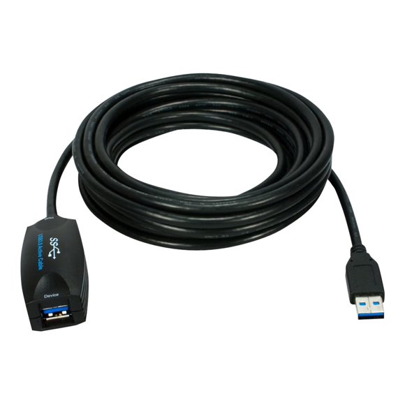 QVS - USB extension cable - USB Type A (M) to USB Type A (F) - USB 3.0 - 16 ft - black