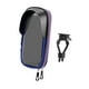 thumbnail image 2 of Bolsa para manillar de motocicleta con soporte para teléfono y cremallera, rotación de 360 ​​grados, para teléfonos de menos de 6,5 pulgadas y para Azul, 2 of 9