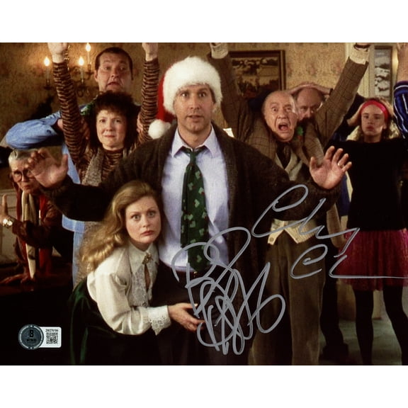 Chevy Chase & Beverly D'Angelo Autographed 8x10 Photo Christmas Vacation Beckett BAS Witness 236573
