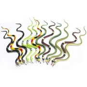 HEJULIK 6Pcs Realistic Rubber Snakes - 11Inch Flexible Prank Props, Party Favors, Halloween Décor, Garden Protection - Hilarious Fun for Kids & Adults, Assorted Styles