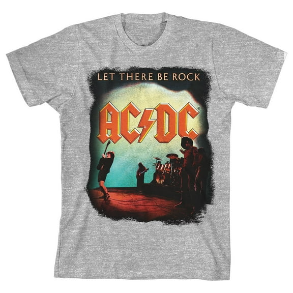 ACDC Let There Be Rock Youth Athletic Heather T-shirt-Medium