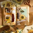 thumbnail image 5 of Romantic Sunflower Theme Scrapbook Paper - 12 Sheets Vintage Floral Background for DIY Crafts and Journals, 5 of 9
