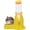 80ML-Yellow, variant on 3 in 1 Hamster Hanging Water Bottle Pet Auto Dispenser with Base for Dwarf Hamster Mouse Rat Hedgehog (125ML, Blue)