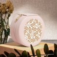 thumbnail image 6 of Naloa Peanuts7 Round Jewelry Box, Travel Jewelry Organizer, 3.9 x 3.9 x 2in Jewelry Storage Box for Women-Pink, 6 of 7