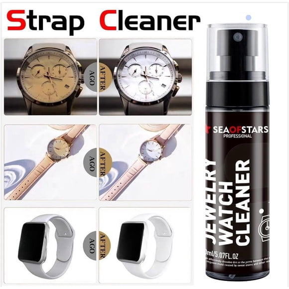 Kit profesional de limpieza de relojes - solución de 80 mL para correas de metal, resina y acero, limpieza suave para relojes mecánicos y joyería
