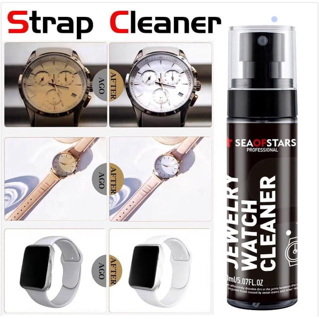 Kit profesional de limpieza de relojes - solución de 80 mL para correas de metal, resina y acero, limpieza suave para relojes mecánicos y joyería