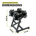 thumbnail image 5 of PRCTZ, 10-30lb Quick Select Adjustable Dumbbell Pair with Dumbbell Stand Combo, 5 of 7