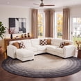 thumbnail image 4 of Bonzy Home Convertible Sectional Sofa Couch for Living Room With Ottoman Oat, 4 of 8
