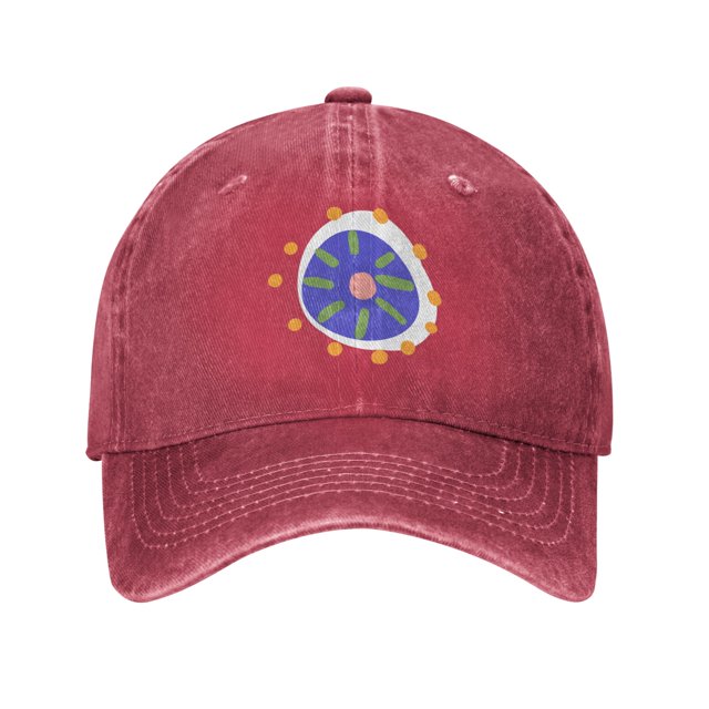 ZICANCN Purple Flower Coloring Casquette de Baseball Réglable Femmes, Chapeaux pour Hommes Adulte Lavé Coton Denim Baseball Caps Mode Rouge