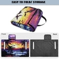 thumbnail image 4 of SEANATIVE Golf Cart Seat Covers, Portable Foldable Golf Cart Seat Towel Blanket, Soft Comfortable Universal Club Car Accessories Fit for EZGO Yamaha, Beach Palm Tree Seagull Sunset Pattern, 4 of 7