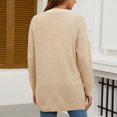 thumbnail image 5 of SWSMCLT Women's Long Sleeve Sweater V Neck Winter Holiday Coats Cardigan Knit Spring House Open Front Fashion Beige Large, 5 of 5