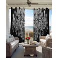 thumbnail image 4 of Crystal Chandelier Blackout Curtains 84 Inch Length Candle Vintage Abstract Black Background Thermal Insulated Window Curtain Window Drapes 2 Panels for Bedroom Living Room 42"Wx84"L, 4 of 9