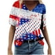 thumbnail image 1 of Blusa de manga corta con cuello en V para mujer, informal, sexy, a la moda, de verano Pompotops hkajfhjk470193, 1 of 5