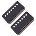 thumbnail image 3 of Juego de 2 cubiertas de pastilla Humbucker de 7 cuerdas de latón para piezas musicales de guitarra Negro Yuyangstore Cubierta para pastilla LP Guitar, 3 of 6