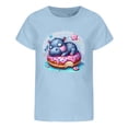 thumbnail image 3 of ibiyuan Kids Shirts Girls Funny Short Sleeve Girls T Shirts Size 7 Funny Print Girl Tops Size 12 Crew Neck Tees Cute Birthday Outfit Shirts,12-13 Years, 3 of 4