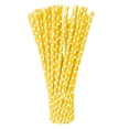 thumbnail image 2 of Paper Straws for Crafts, Cocktail Straws for Drinks, 8.5 in, Biodegradable Straws, Bakery Displays, Backyard Barbecues, Yellow, 100 Pc, 2 of 8