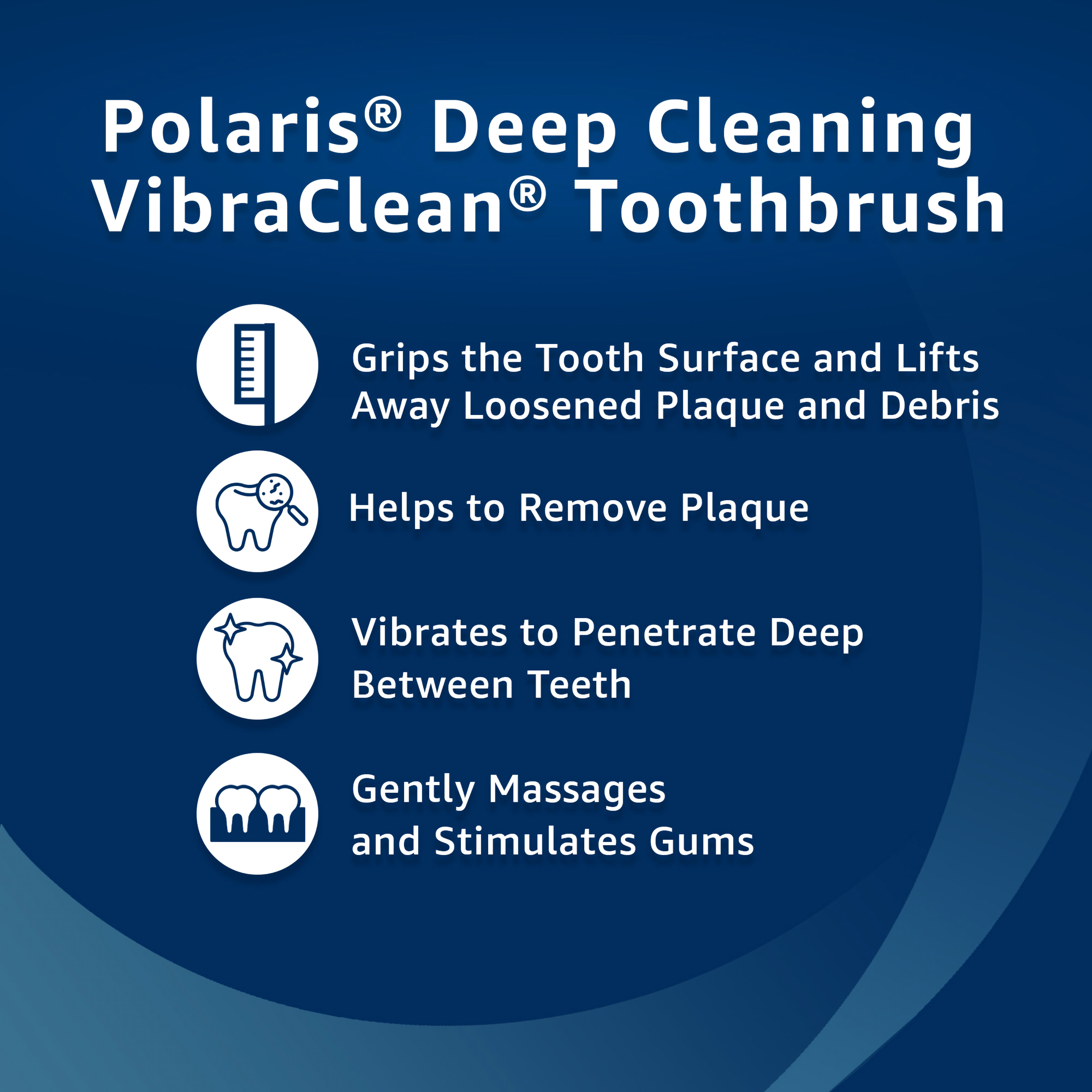 Equate Polaris Deep Cleaning VibraClean Toothbrush, Deep Cleaning Soft Bristles, Helps Remove Plaque, 2 Count - image 4 of 12